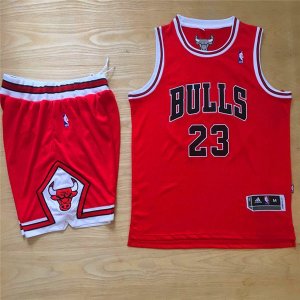 Maillot De Basket Chicago Bulls Michael Jordan 23 Brode AU Fabric Rouge